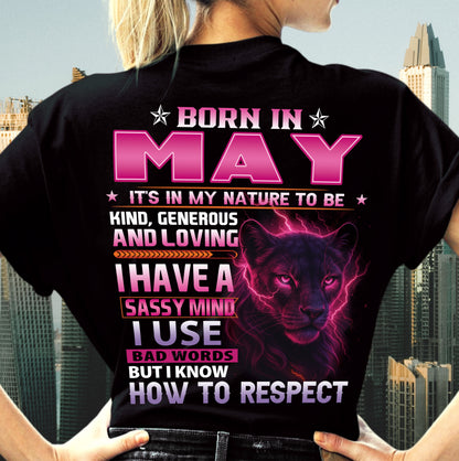 Born In May – T-Shirt For Woman – DONN05 (SKU09-24-05)