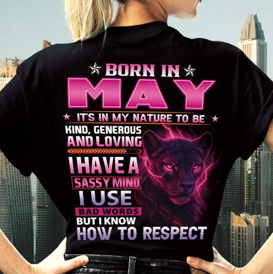 Born In May – T-Shirt For Woman – DONN05 (SKU09-24-05)