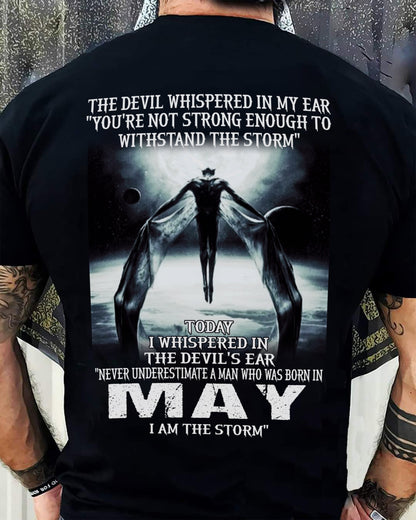 MAY - THE DEVIL WHISPERED IN MY EAR - T-SHIRT FOR MAN - DONN05 (SKU08-35-05)