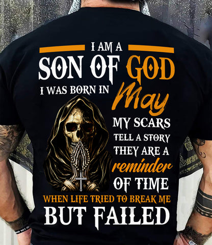 MAY - I AM A SON OF GOD - T SHIRT FOR MAN - DONN05 (SKU2607-143-05)