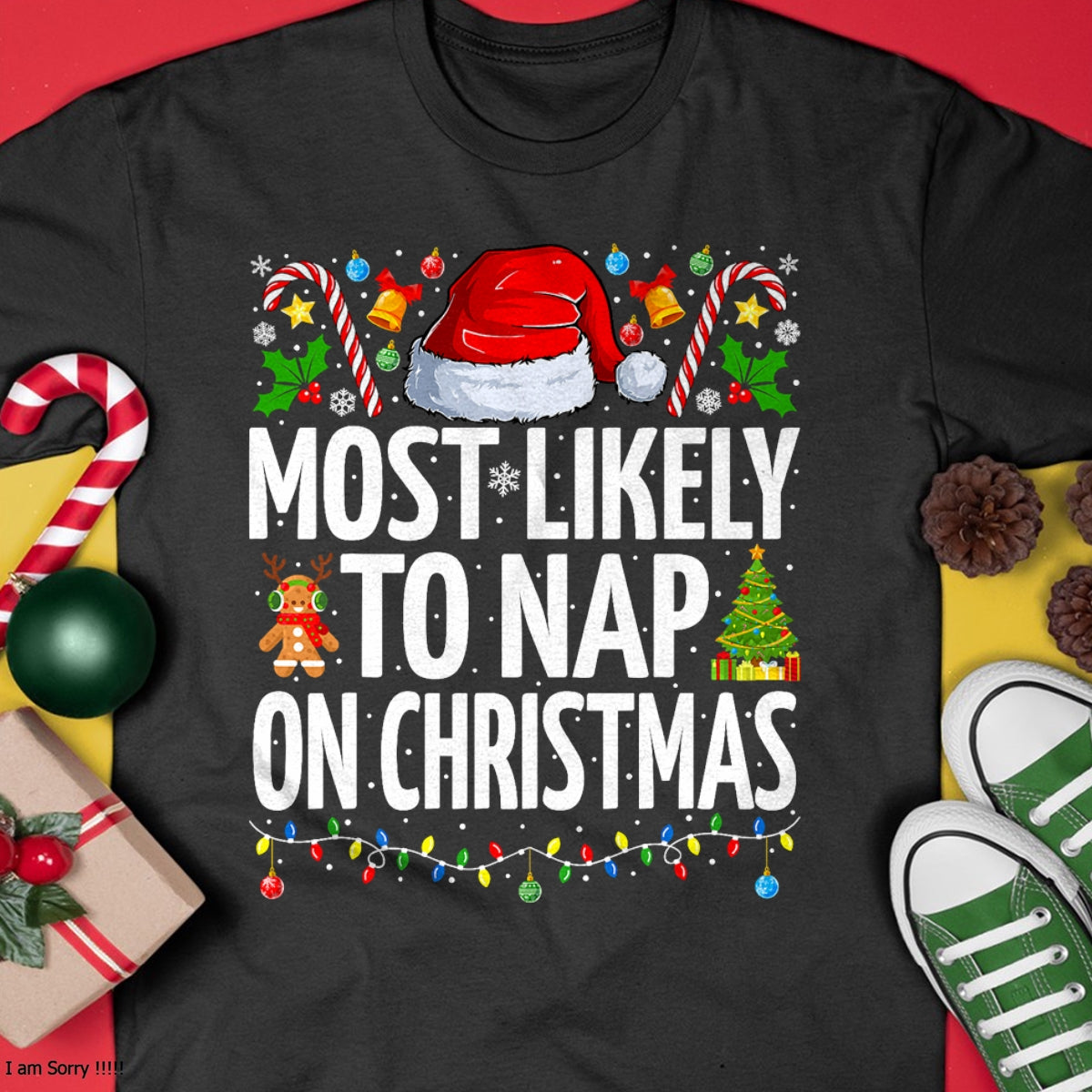 Most Likely To Nap On Christmas Funny Family Christmas T-Shirt - Christmas Unisex T-Shirt/Hoodie/Sweatshirt - HNDS00