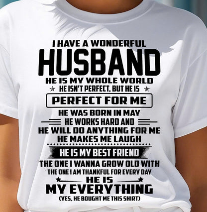 May – I Have A Wonderful Husband – Gift For Wife From Husband – DONN05 (SKU12-314-05)