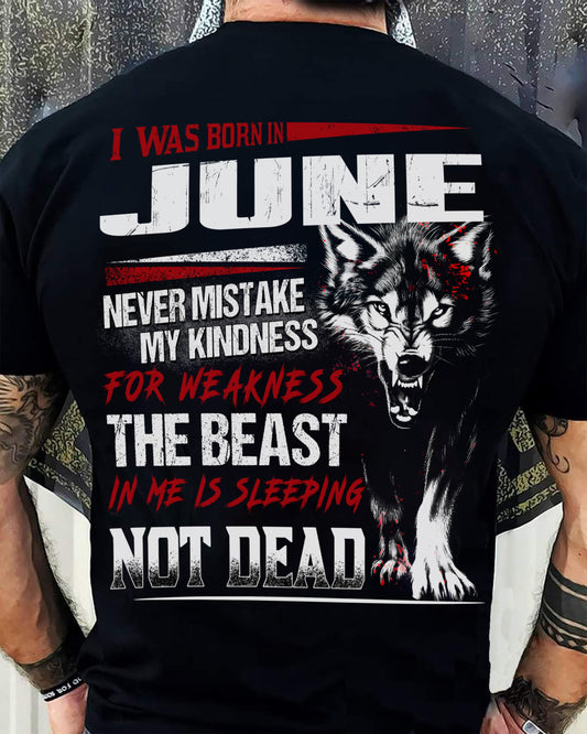 I Was Born In June Never Mistake My Kindness For Weakness - T-Shirt For Man - DONN06 (SKU08-64-06)
