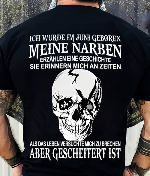MEINE NARBEN ERZÄHLEN EINE GESCHICHTE - T-SHIRT FÜR HERREN - DONN06 (SKU2605-421-06)