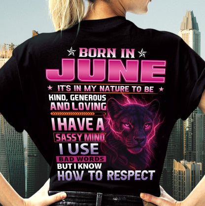 Born In June – T-Shirt For Woman – DONN06 (SKU09-24-06)