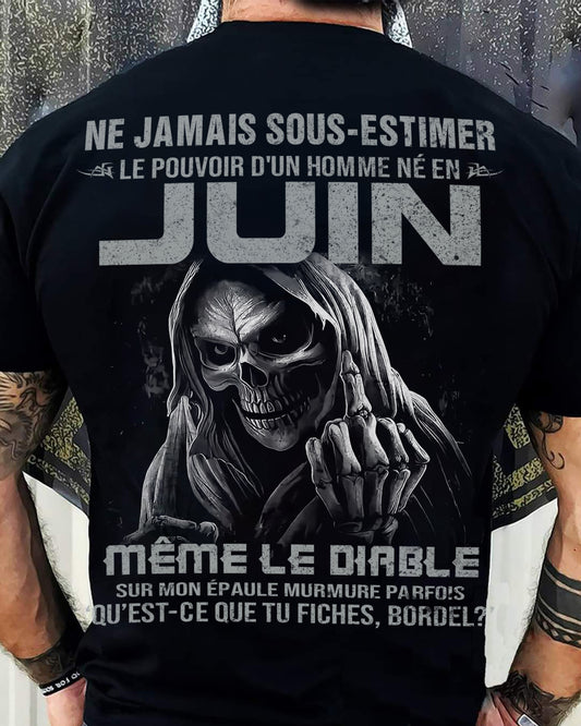 LE POUVOIR D’UN HOMME NÉ EN – T-SHIRT POUR HOMME – DONN06 (SKU08-61-06)