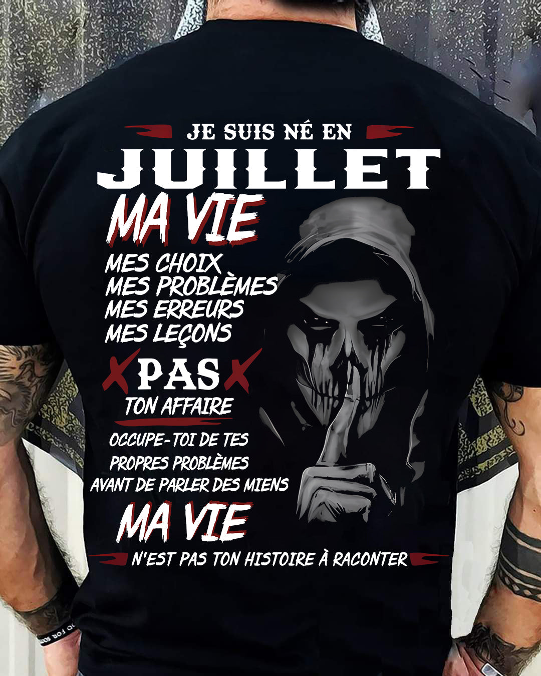 MA VIE – T-shirt pour homme – DONN07 (SKU12-269-07)