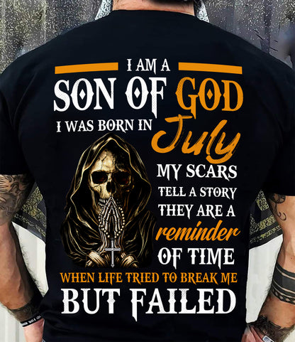 JULY - I AM A SON OF GOD - T SHIRT FOR MAN - DONN07 (SKU2607-143-07)