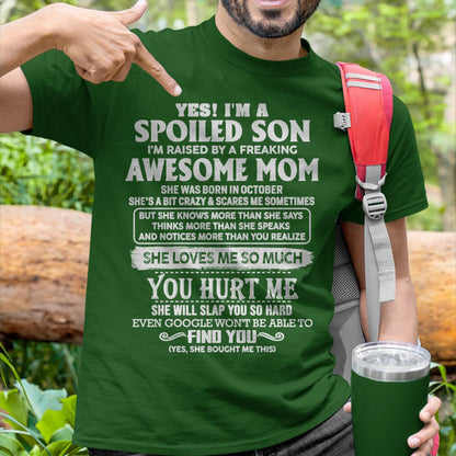 October - Awesome Mom - Perfect Gift For Son From Mom - ebil10 (SKU05-47-10)