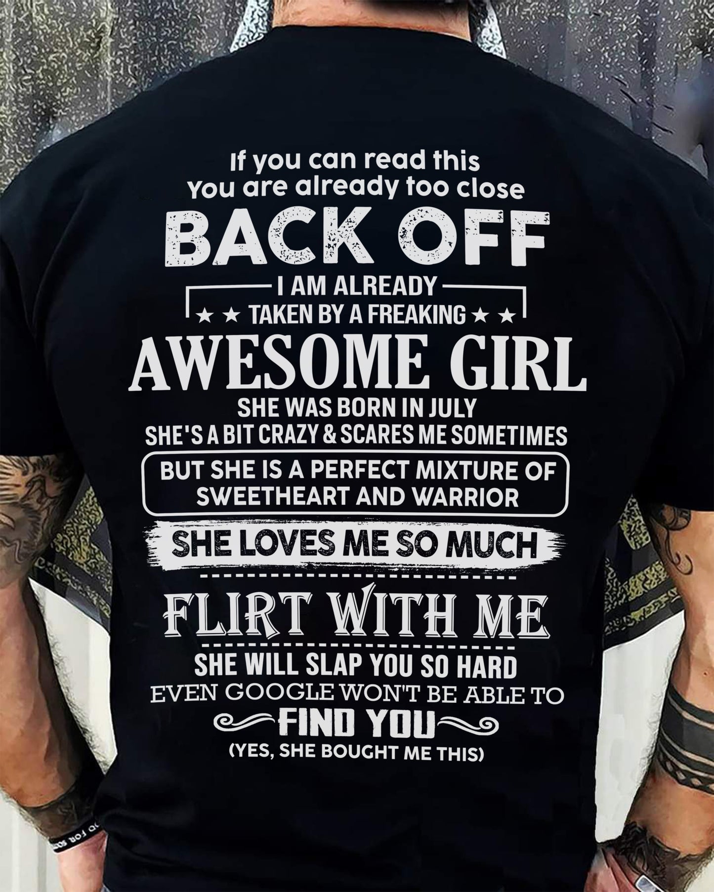 July – Awesome Girlfriend Born In July – Special gift for your Boyfriend – From Wife DONN07 (SKU06-25-07)