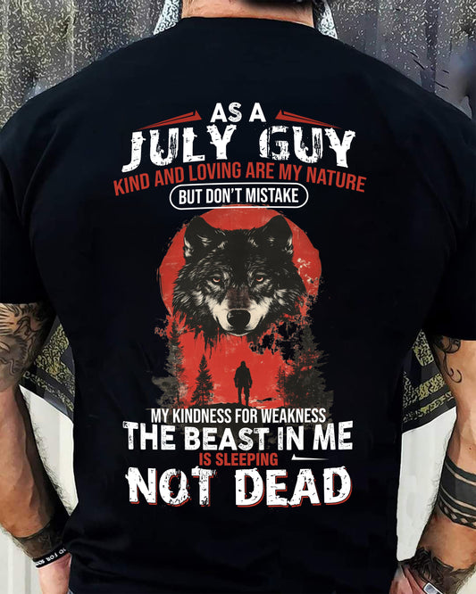 JULY - KIND AND LOVING ARE MY NATURE - BIRTHDAY T-SHIRT FOR MEN - EBIL07 (SKU26T-01-17-07)