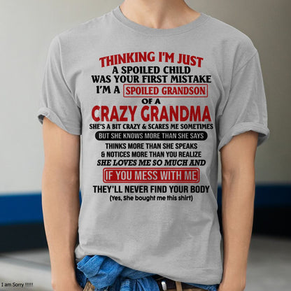 I'M A SPOILED GRANDSON OF A CRAZY GRANDMA - From Grandma - EBIL00 (SKU-GMS1-NTT00)