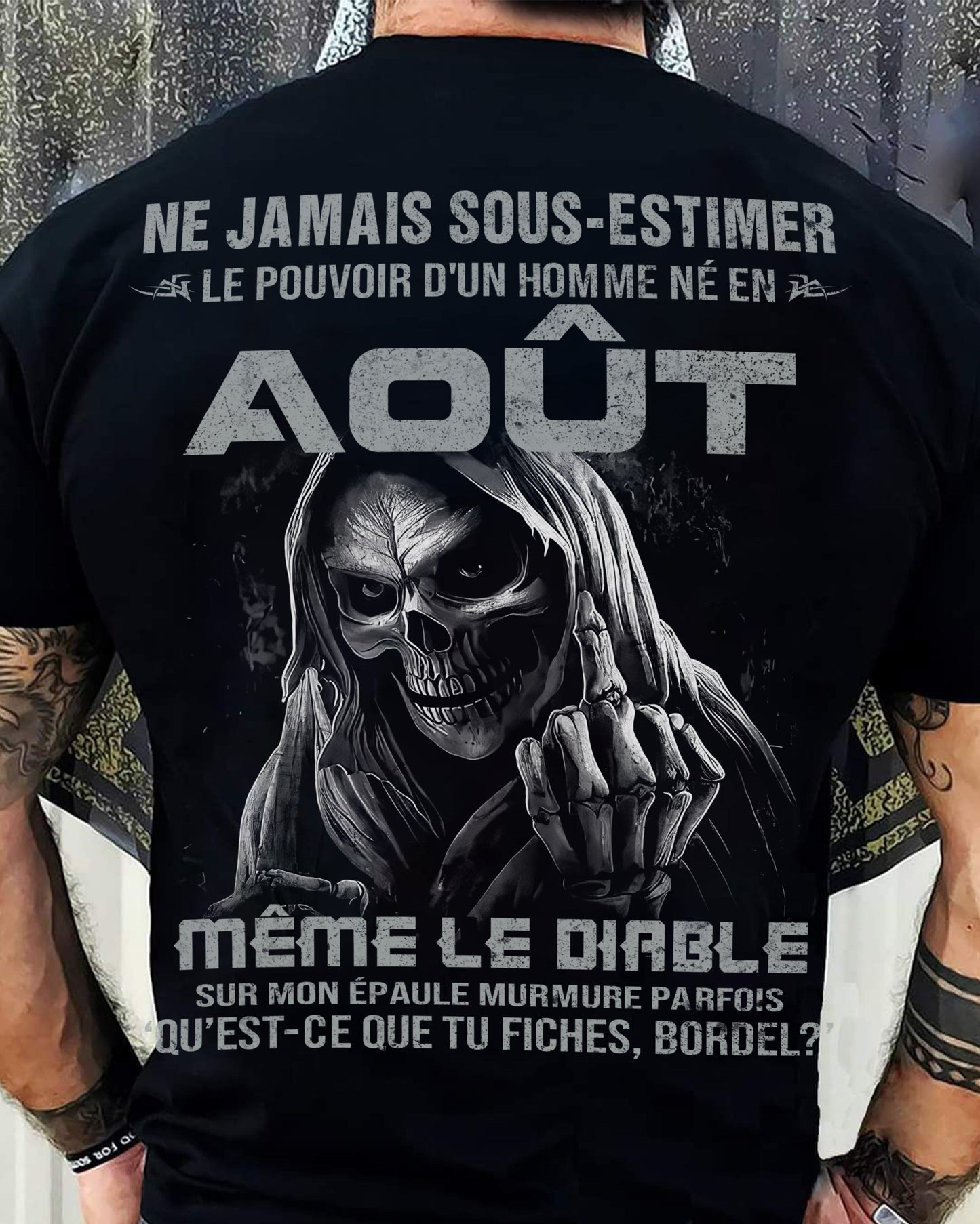 LE POUVOIR D’UN HOMME NÉ EN – T-SHIRT POUR HOMME – DONN08 (SKU08-61-08)