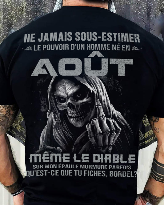 LE POUVOIR D’UN HOMME NÉ EN – T-SHIRT POUR HOMME – DONN08 (SKU08-61-08)