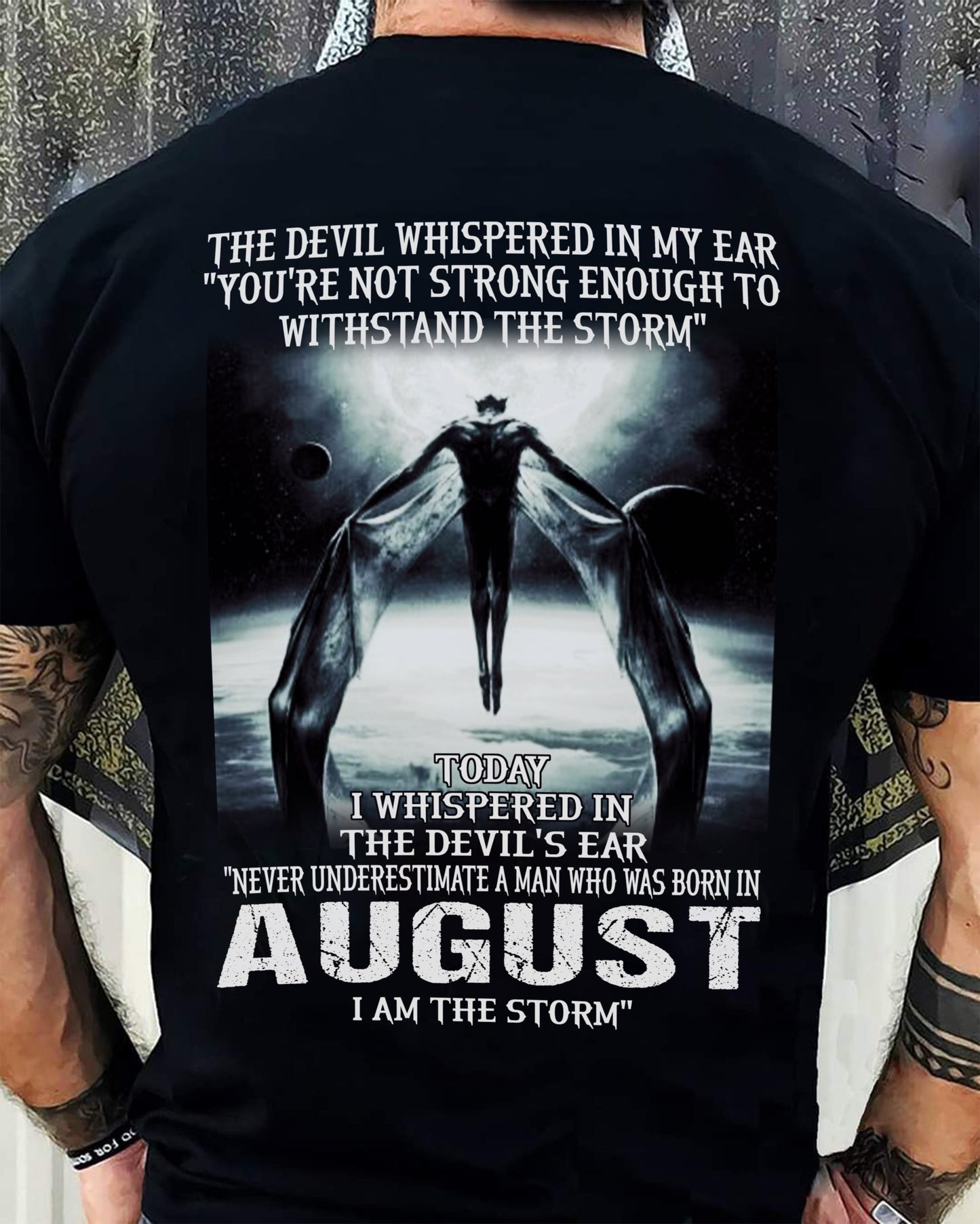 AUGUST - THE DEVIL WHISPERED IN MY EAR - T-SHIRT FOR MAN - DONN08 (SKU08-35-08)