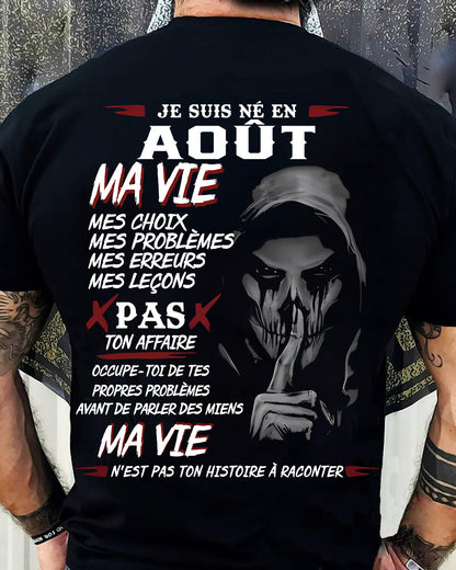 MA VIE – T-shirt pour homme – DONN08 (SKU12-269-08)