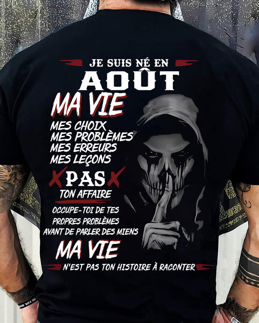 MA VIE – T-shirt pour homme – DONN08 (SKU12-269-08)