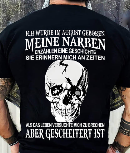MEINE NARBEN ERZÄHLEN EINE GESCHICHTE - T-SHIRT FÜR HERREN - DONN08 (SKU2605-421-08)