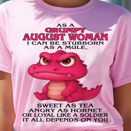 As A Grumpy January Woman - T Shirt For Woman - DONN08 (SKU09-31-08)