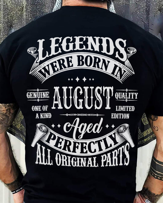 LEGENDS WERE BORN IN AUGUST - T-SHIRT FOR MAN - DONN08 (SKU08-37-08)