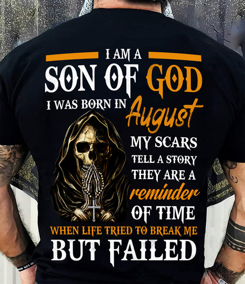 AUGUST - I AM A SON OF GOD - T SHIRT FOR MAN - DONN08 (SKU2607-143-08)