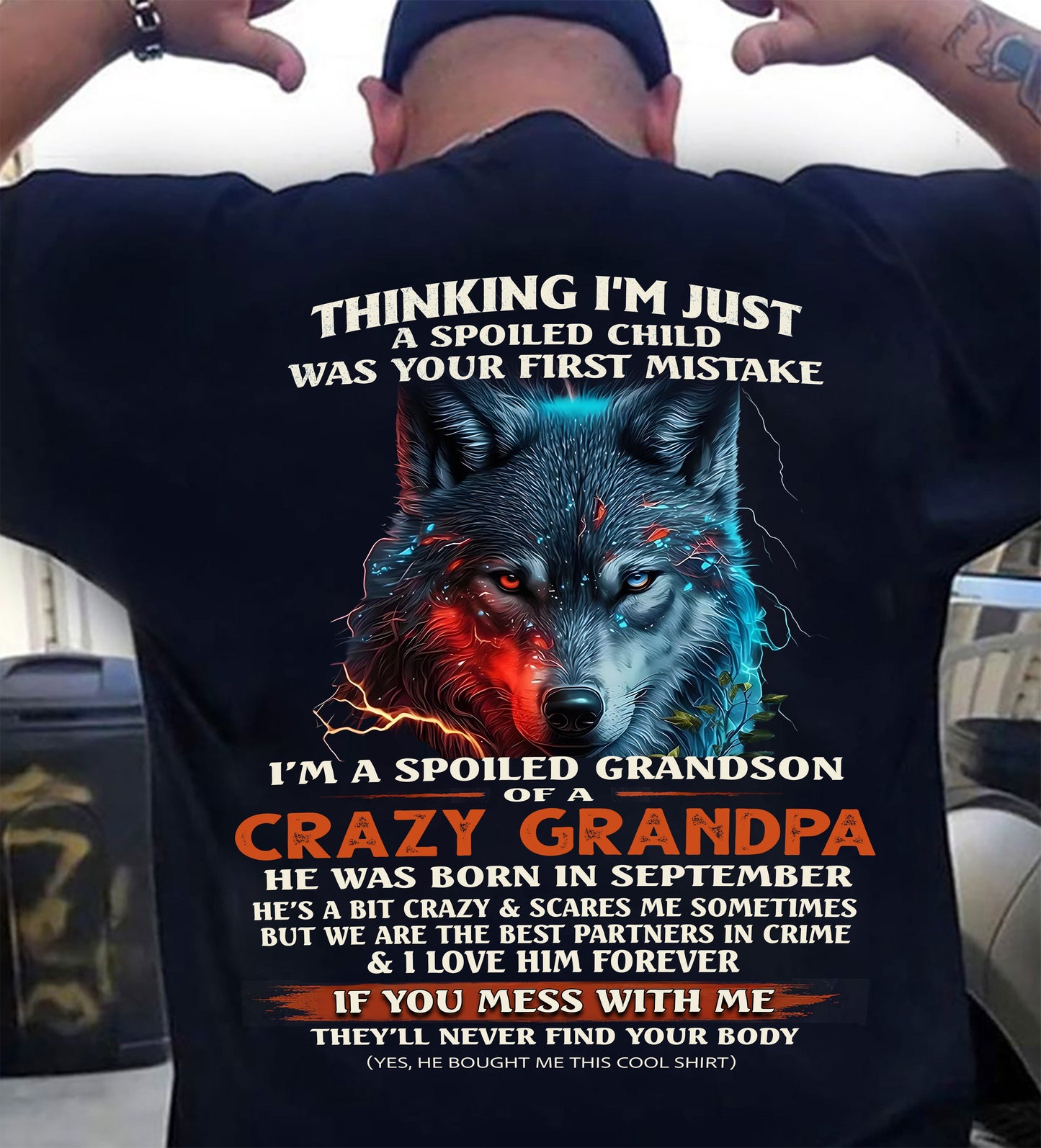 SEPTEMBER - SPOILED GRANDSON - GIFT FROM GRANDPA - EBIL09 (SKU26T-01-43-09)