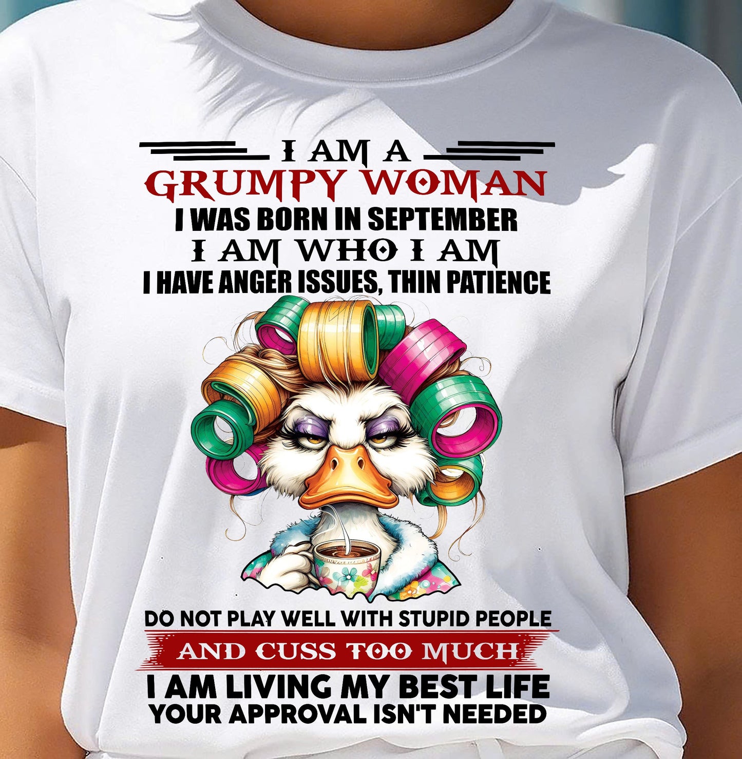 SEPTEMBER - GRUMPY WOMAN - BIRTHDAY SHIRT FOR WOMEN - EBIL09 (SKU26T-01-22-09)