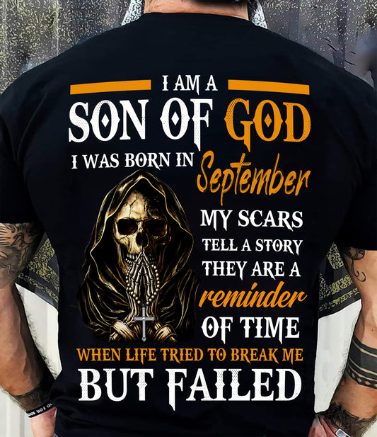 SEPTEMBER - I AM A SON OF GOD - T SHIRT FOR MAN - DONN09 (SKU2607-143-09)