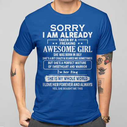 July - Awesome Girl - Perfect Gift For Your Boyfriend, Husband From Wife - EBIL07 (SKU04-86MT-07)