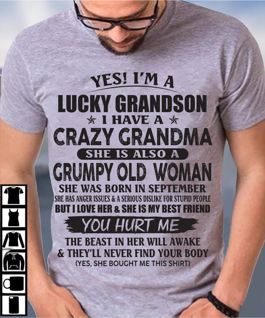 SEPTEMBER - LUCKY GRANDSON OF CRAZY GRANDMA -  FROM GRANDMA - EBIL09 (SKU10-173-09)