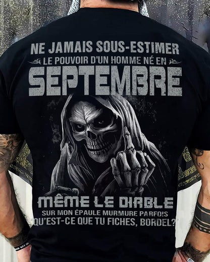 LE POUVOIR D’UN HOMME NÉ EN – T-SHIRT POUR HOMME – DOAN09 (SKU08-61-09)