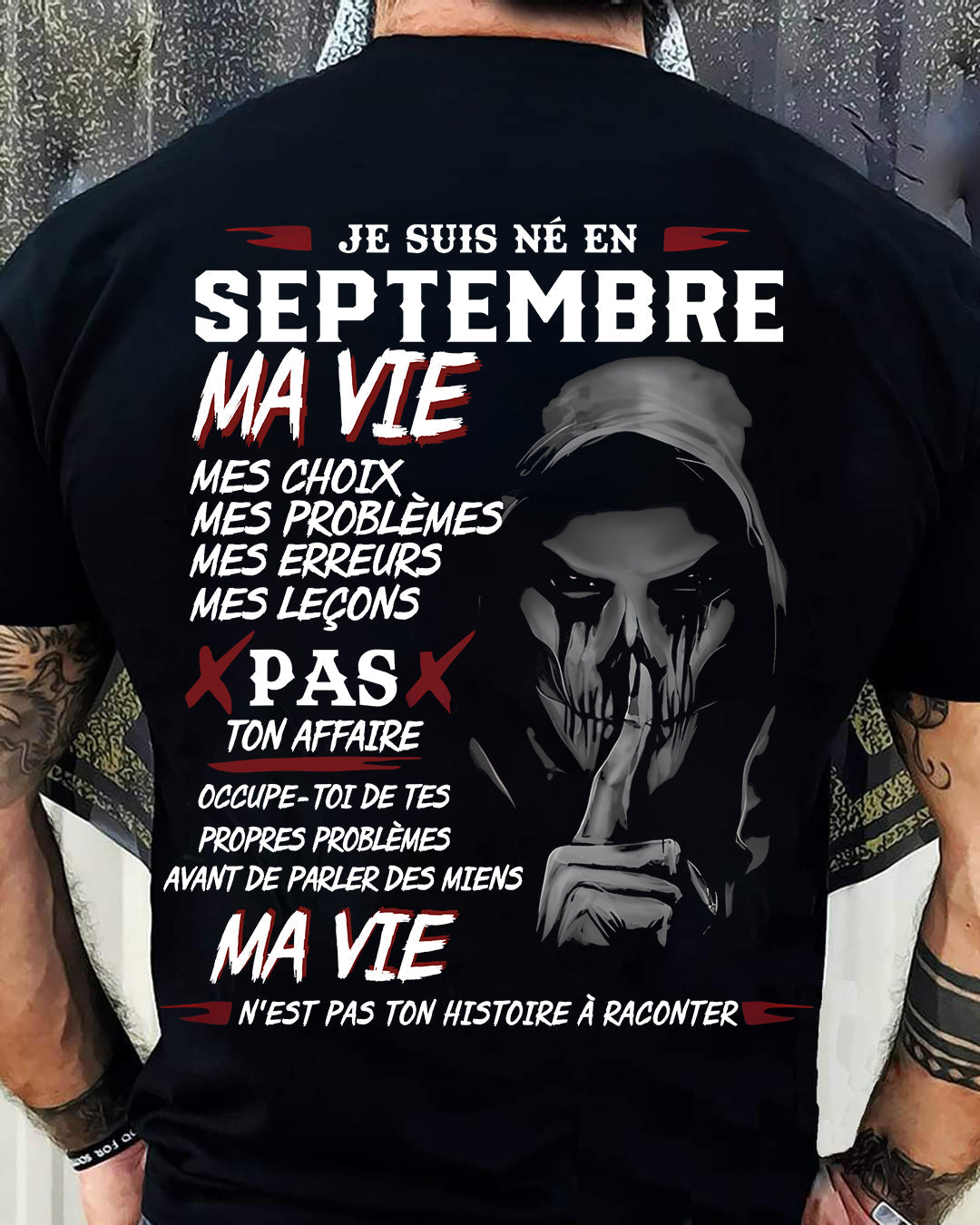 MA VIE – T-shirt pour homme – DOAN09 (SKU12-269-09)