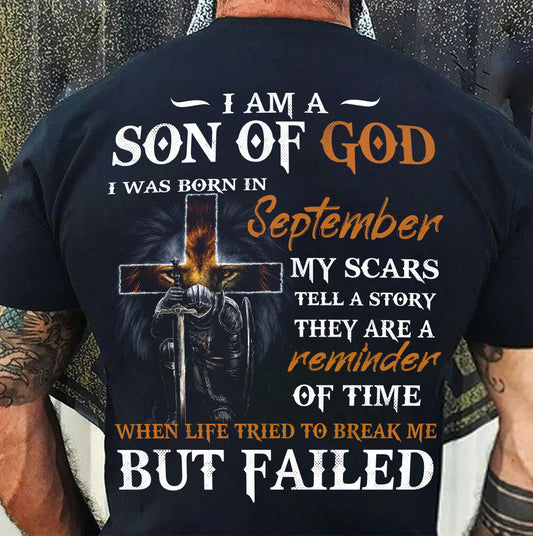 September - I Am A Son Of God - T Shirt For Man - DONN09 (SKU2605-57-09)