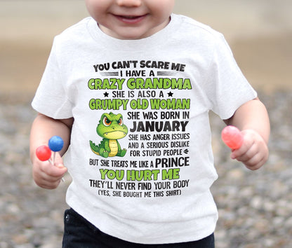 January - You Can’t Scare Me - Gift For Grandson From Grandma - DOAN01 (SKU09-85-01)