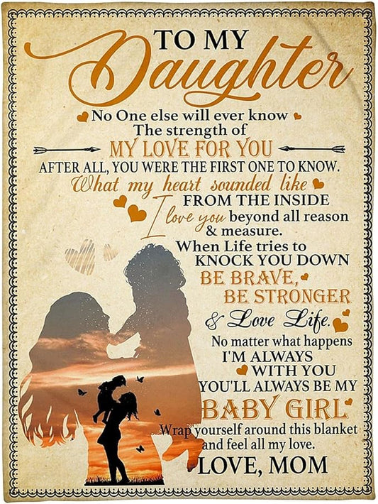 Special Gift For Your Daughter Blanket - From Mom (SKUB07-32)