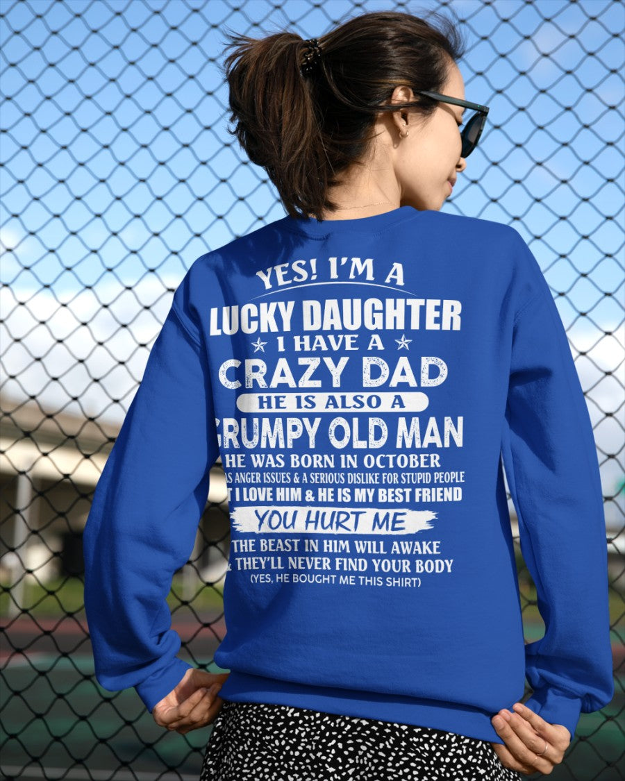 October - Awesome Grumpy Old Dad - Special gift for your daughter From Dad - EBIL10 (SKU10-50-10)
