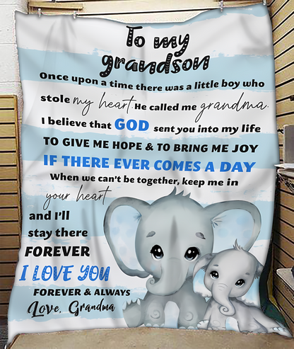 Special Gift For Your Grandson Blanket - From Grandma