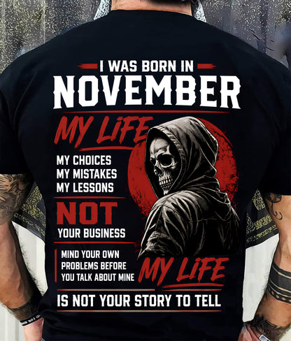 NOVEMBER - MY LIFE - T SHIRT FOR MAN - DONN11 (SKU2607-329-11)