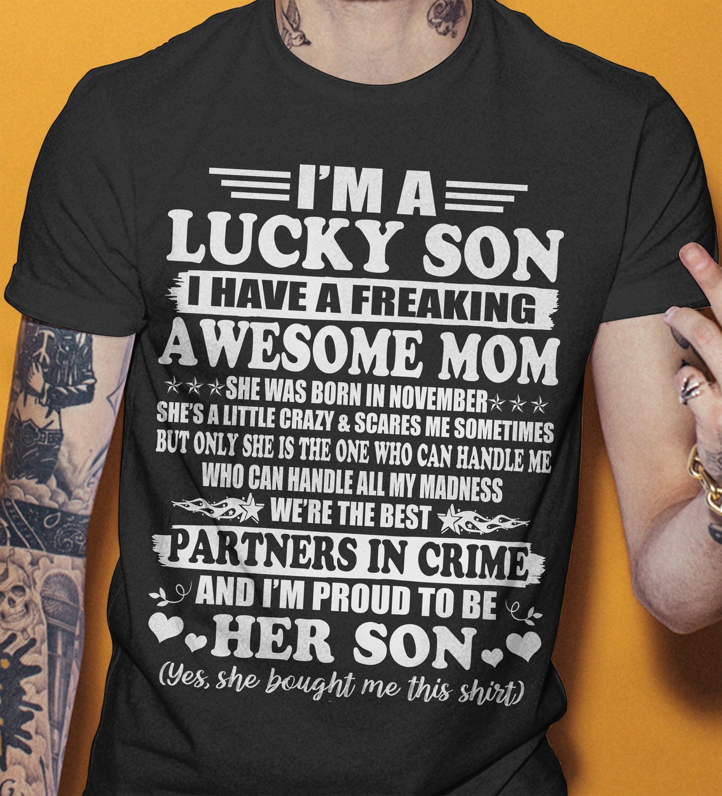 November – I’m A Lucky Son I Have A Freaking Awesome Mom – Gift For Son From Mom – DOAN11 (SKU12-204-11)