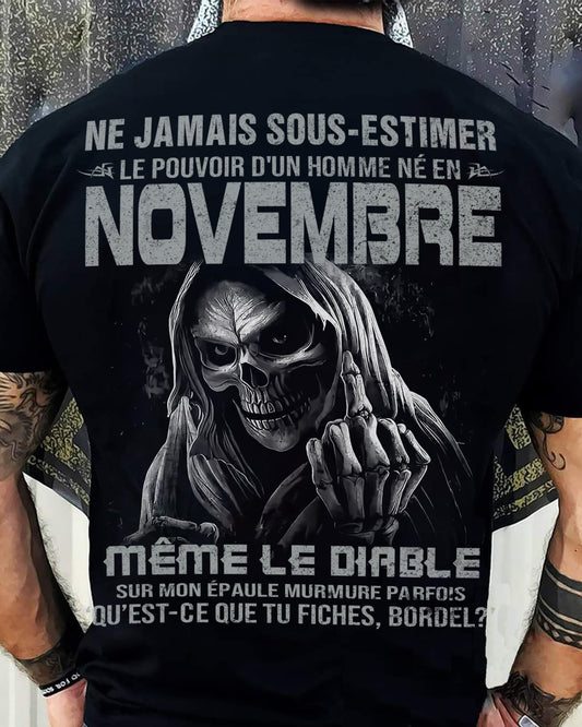 LE POUVOIR D’UN HOMME NÉ EN – T-SHIRT POUR HOMME – DONN11 (SKU08-61-11)