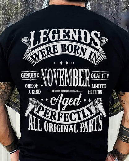 LEGENDS WERE BORN IN NOVEMBER - T-SHIRT FOR MAN - DONN11 (SKU08-37-11)