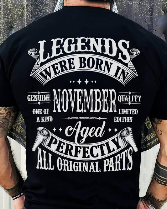 LEGENDS WERE BORN IN NOVEMBER - T-SHIRT FOR MAN - DONN11 (SKU08-37-11)