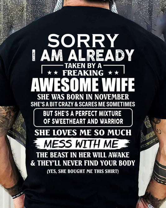 Wife November - Perfect gift for your husband - donn11 (SKU68-86-11)