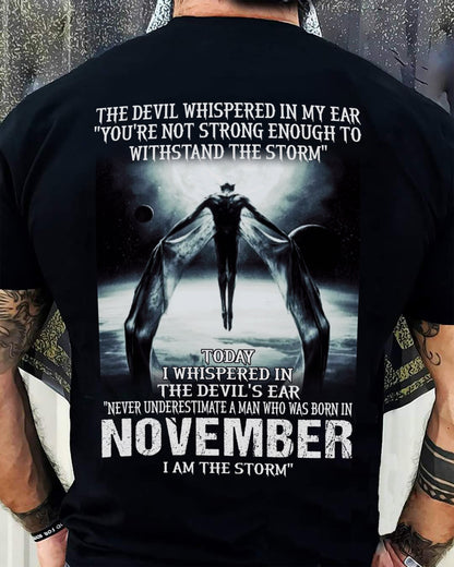 NOVEMBER - THE DEVIL WHISPERED IN MY EAR - T-SHIRT FOR MAN - DONN11 (SKU08-35-11)