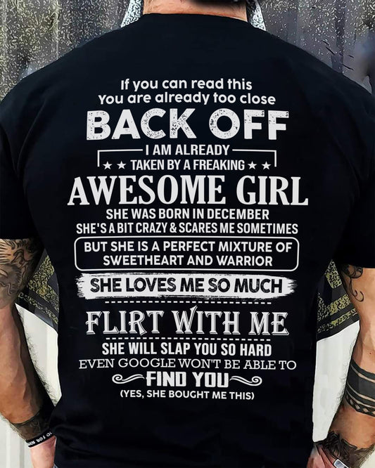 December – Awesome Girlfriend Born In December – Special gift for your Boyfriend – From Wife DONN12 (SKU06-25-12)