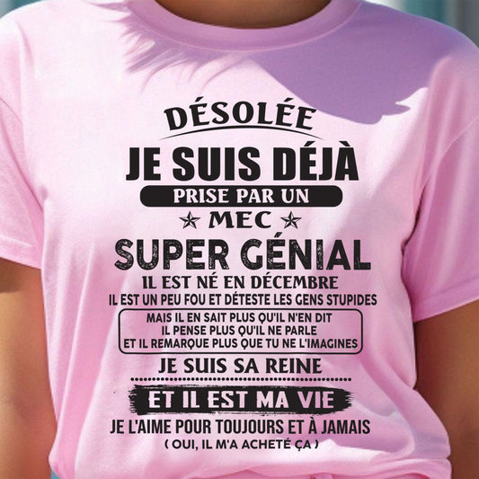 Décembre – Petit ami incroyable né en décembre – Cadeau spécial pour votre petite amie – Fr12 (SKU07-170-12)