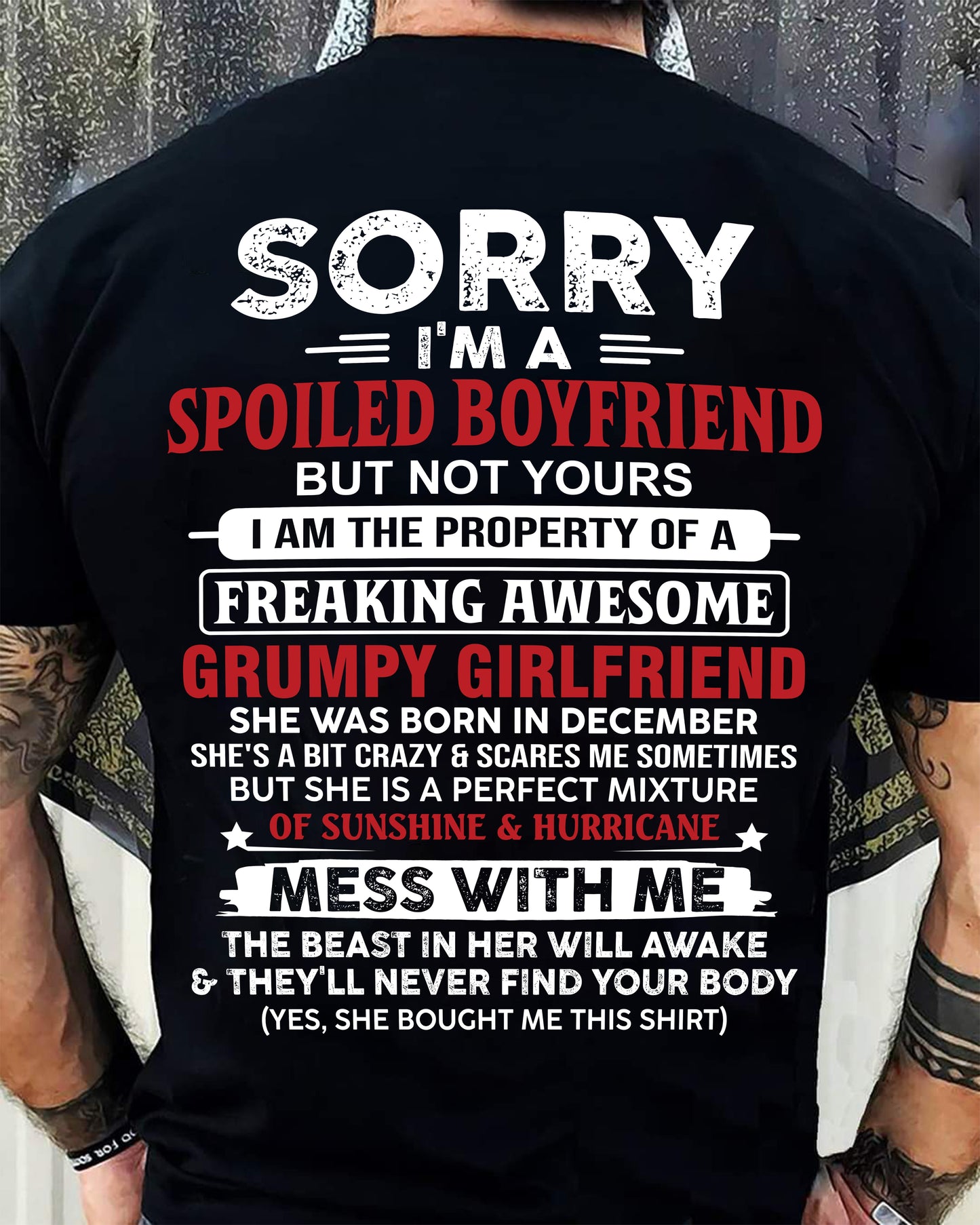 December - Spoiled Boyfriend - Perfect Gift From Girlfriend - EBIL12 (SKU11-18-12)