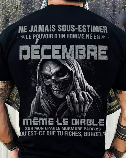 LE POUVOIR D’UN HOMME NÉ EN – T-SHIRT POUR HOMME – DONN12 (SKU08-61-12)