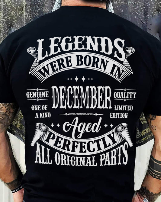 LEGENDS WERE BORN IN DECEMBER - T-SHIRT FOR MAN - DONN12 (SKU08-37-12)