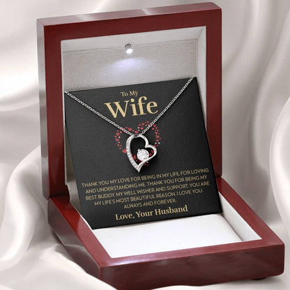 TO MY WIFE "Most Beautiful Reason" - GIFT FROM HUSBAND - Forever Love Necklace